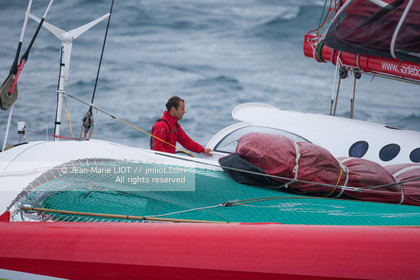 MAXI TRIMARAN SODEBO - THOMAS COVILLE - RECORD TOUR DU MONDE EN SOLITAIRE - 2008..