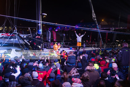 Les Sables d'Olonne, January 19, 2017 arrival of Armel Le Cléac'h (FR) skipper of the imoca Banque Populaire arrives 1st Vendee globe 2016-2017. Photo © Jean-Marie Liot   DPPI