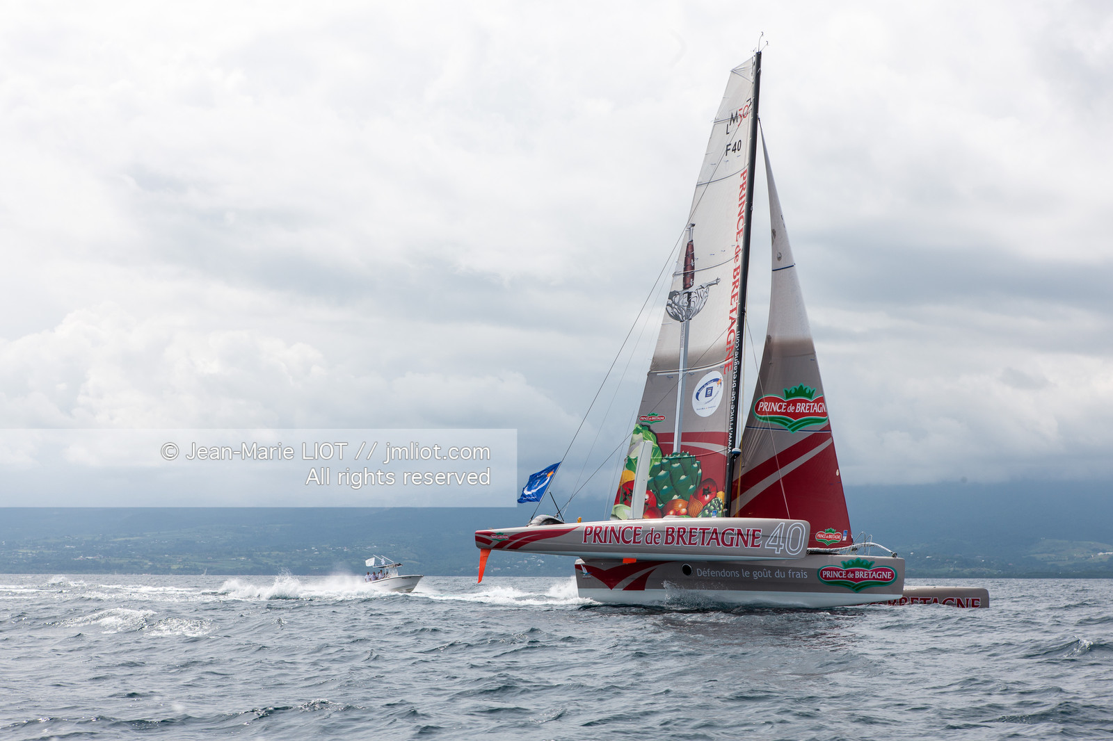 ROUTE DU RHUM 2010 - ARRIVEE DE LIONEL LEMONCHOIS