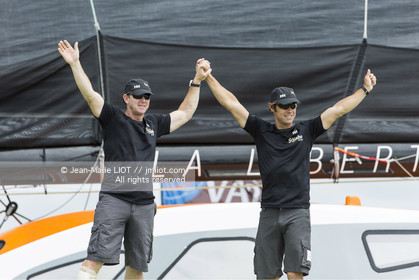 .Itajaï (Brazil), saturday, november 7, 2015, Thomas Coville and Jean-Luc Nélias second in the Transat Jacques Vabre.Photo © JEAN-MARIE LIOT   DPPI